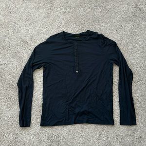 All Saints Navy Blue Henley
